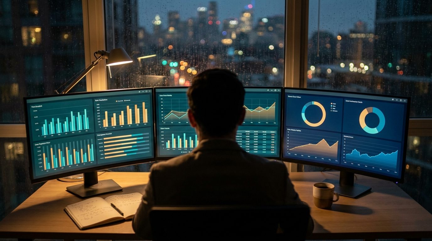 Dashboard con grafici e indicatori finanziari