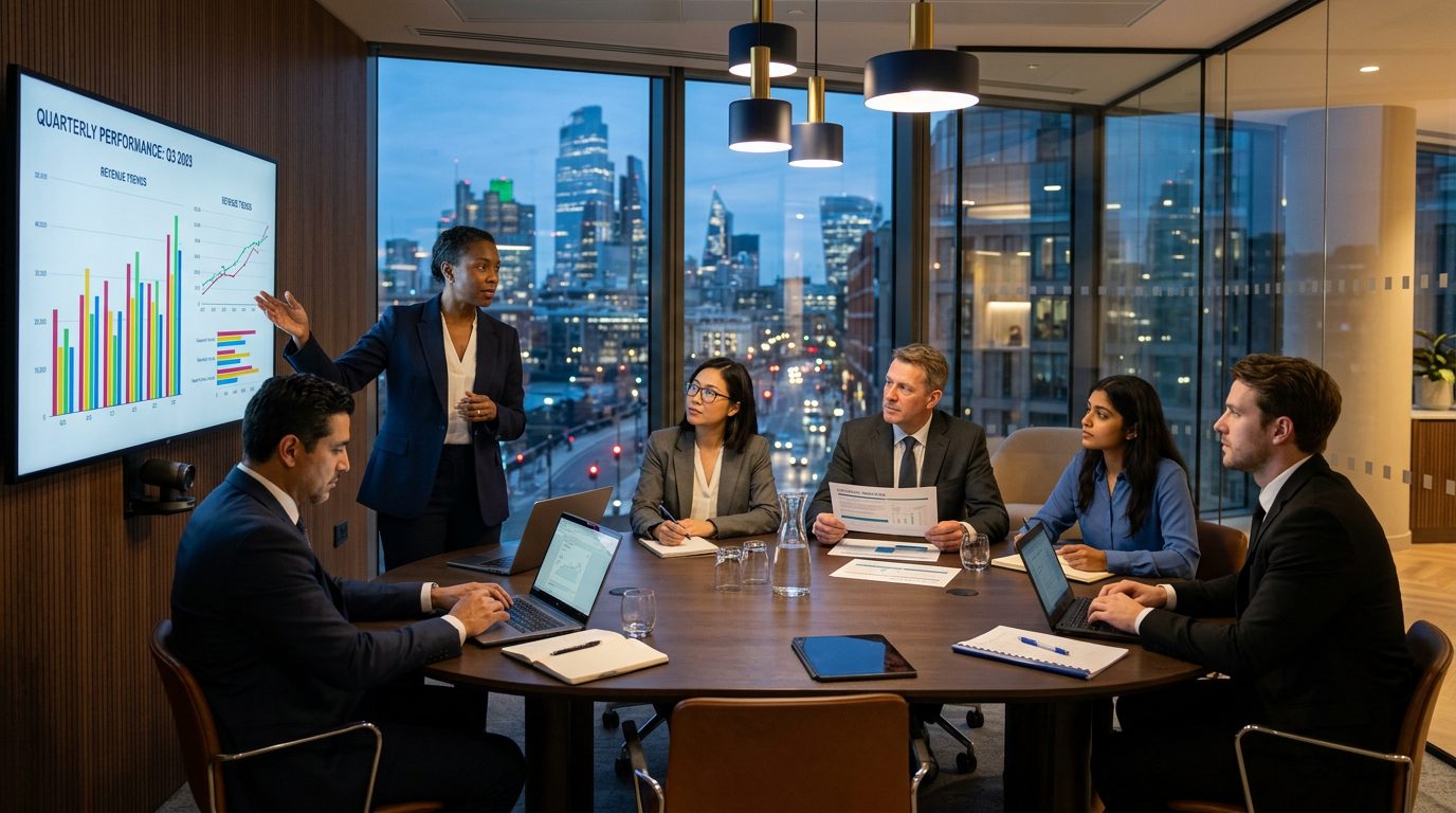 Sala riunioni durante una sessione di lavoro
